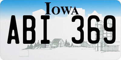 IA license plate ABI369