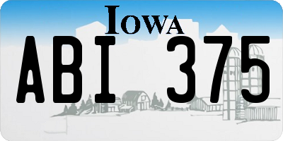 IA license plate ABI375