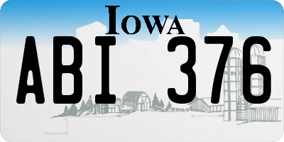 IA license plate ABI376