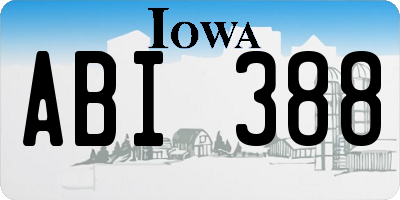 IA license plate ABI388