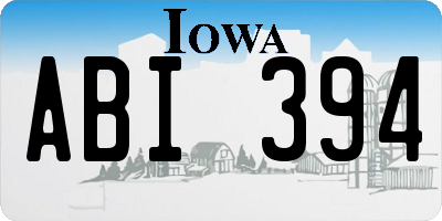 IA license plate ABI394