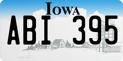 IA license plate ABI395
