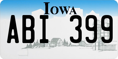 IA license plate ABI399