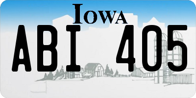 IA license plate ABI405