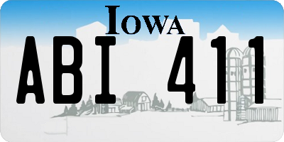 IA license plate ABI411