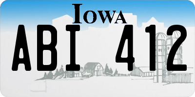 IA license plate ABI412