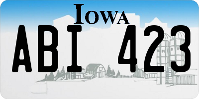 IA license plate ABI423