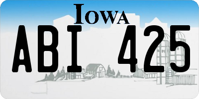IA license plate ABI425