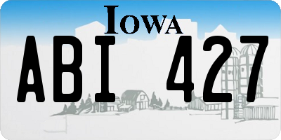 IA license plate ABI427