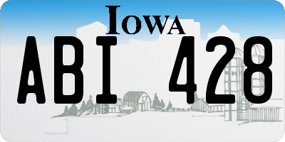 IA license plate ABI428