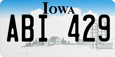 IA license plate ABI429