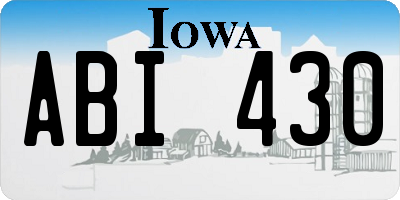 IA license plate ABI430