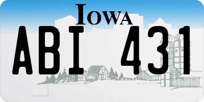 IA license plate ABI431
