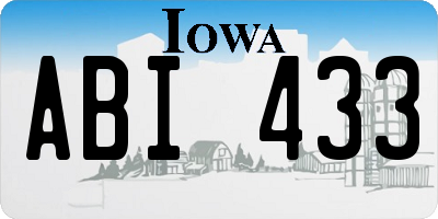 IA license plate ABI433