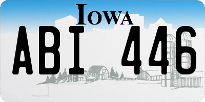IA license plate ABI446