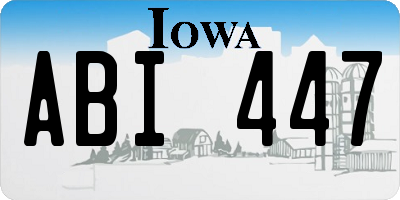 IA license plate ABI447