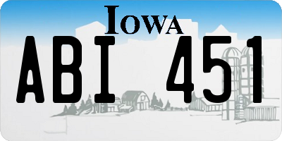 IA license plate ABI451