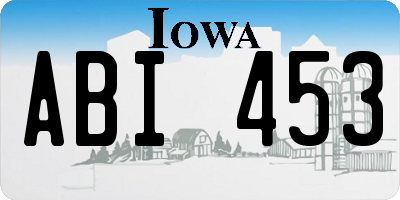 IA license plate ABI453