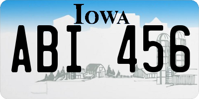 IA license plate ABI456