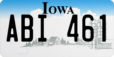 IA license plate ABI461