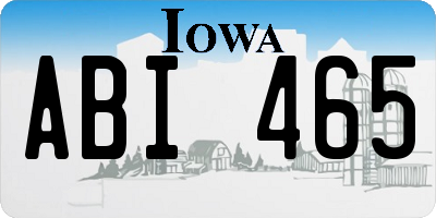 IA license plate ABI465