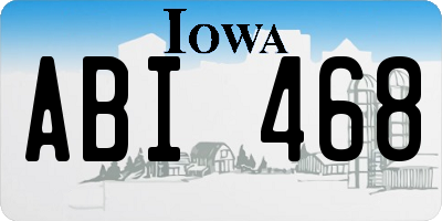 IA license plate ABI468