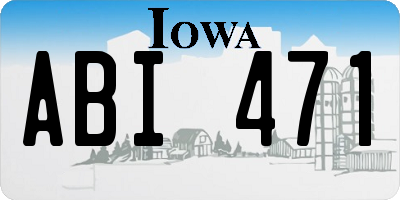 IA license plate ABI471