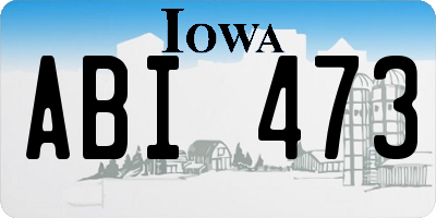 IA license plate ABI473