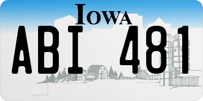 IA license plate ABI481