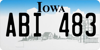 IA license plate ABI483
