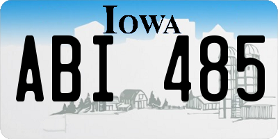 IA license plate ABI485