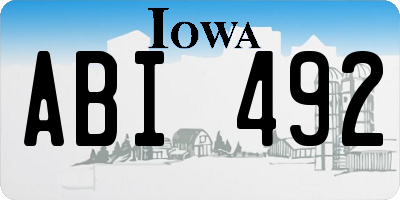 IA license plate ABI492