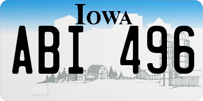 IA license plate ABI496
