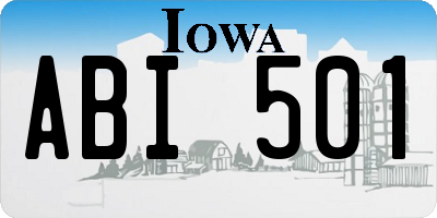 IA license plate ABI501