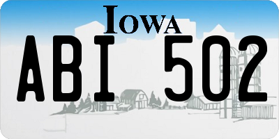 IA license plate ABI502