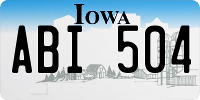 IA license plate ABI504
