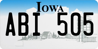 IA license plate ABI505
