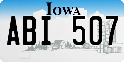 IA license plate ABI507
