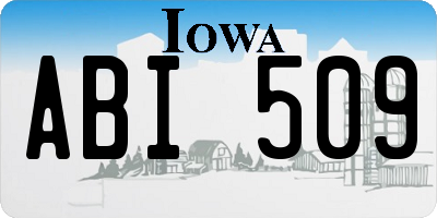 IA license plate ABI509