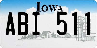 IA license plate ABI511