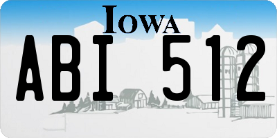 IA license plate ABI512