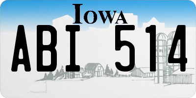 IA license plate ABI514