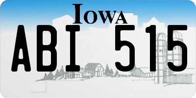 IA license plate ABI515