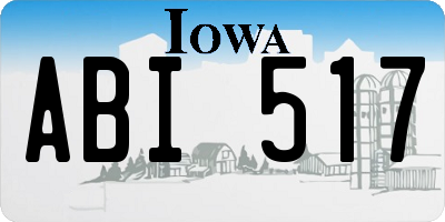 IA license plate ABI517