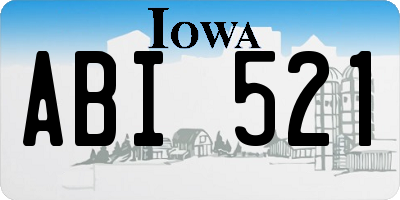 IA license plate ABI521