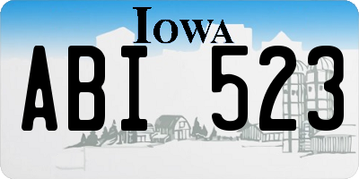 IA license plate ABI523