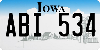 IA license plate ABI534