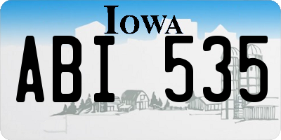 IA license plate ABI535