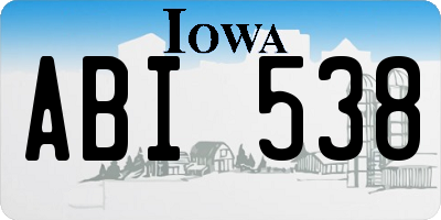 IA license plate ABI538