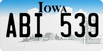 IA license plate ABI539